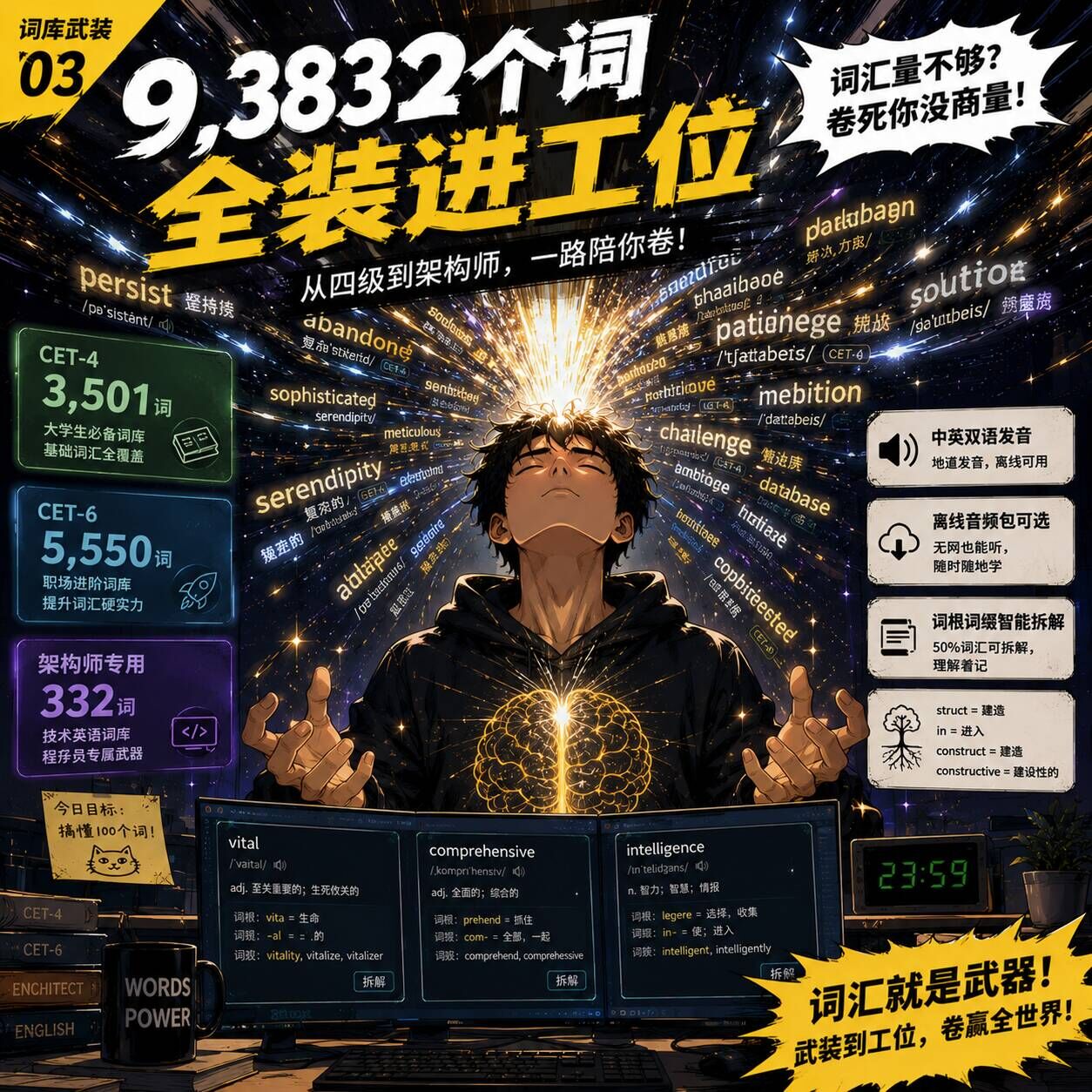 WordFloat - 9383个词全装进工位